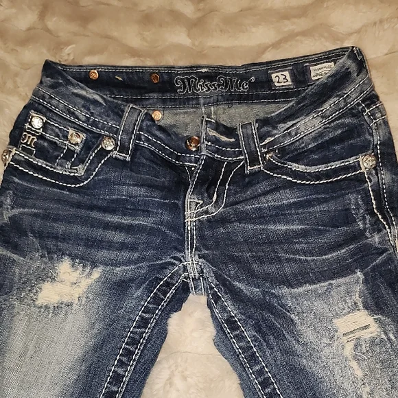 Miss Me Distressed Denim Jeans - Picture 2 of 6